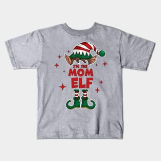 The Mom Elf - Funny Christmas Matching Family Group Xmas Kids T-Shirt